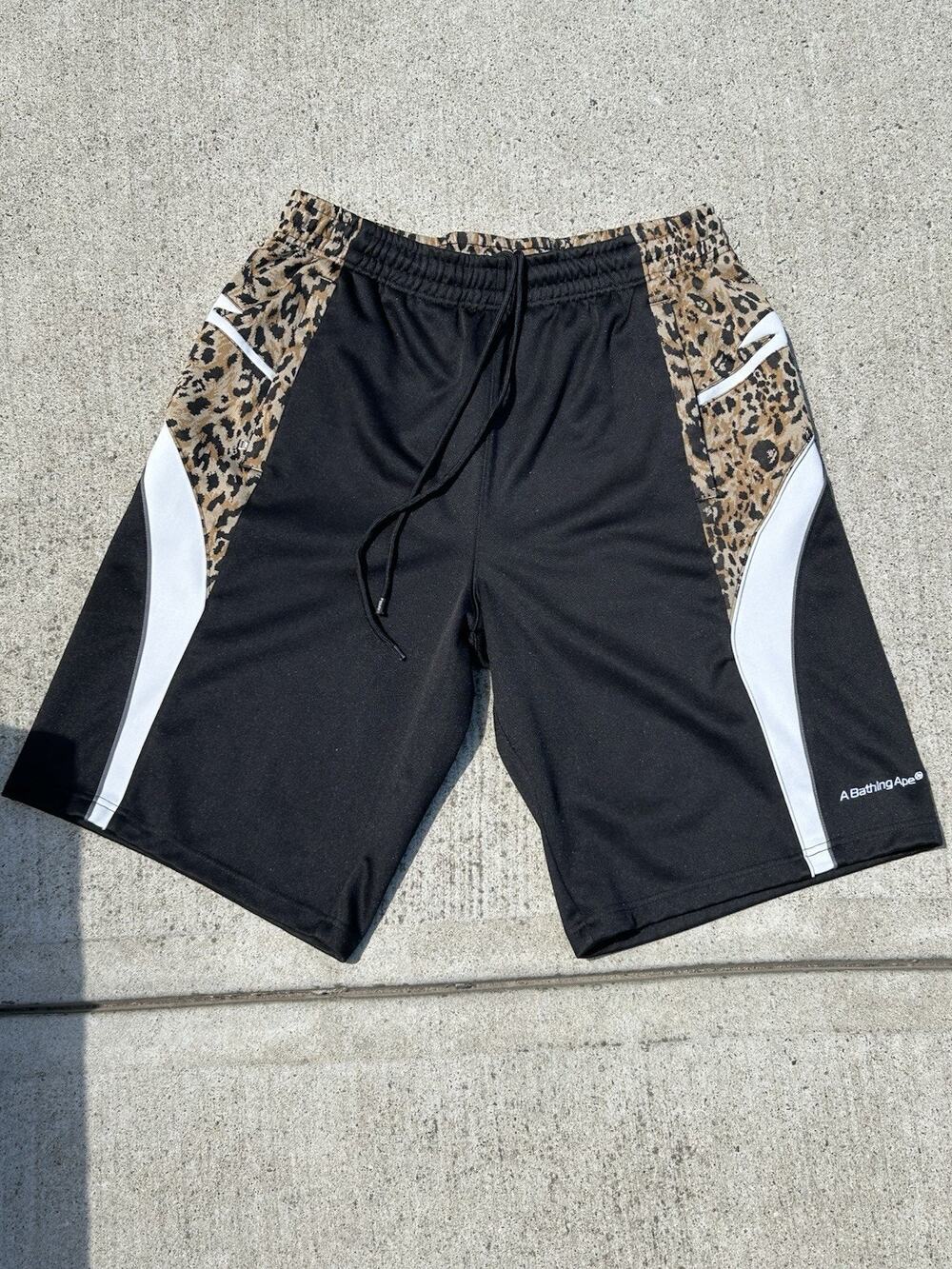 A Bathing Ape (BAPE) Wild Leopard Pattern Knee Length Shorts Size XL